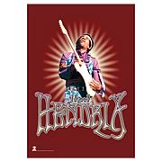 Jimi Hendrix Red Fabric Poster Wall Hanging